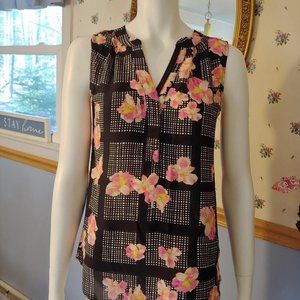 Banana Republic sleeveless women's flowered top XS